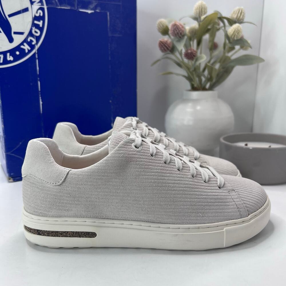 Birkenstock Bend Low Suede Embossed Corduroy Sneaker Antique White Women 6 EU37 - Picture 3 of 10